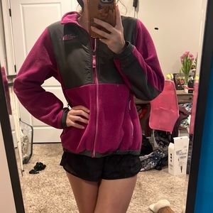 Girls Large Pink Northface zip up